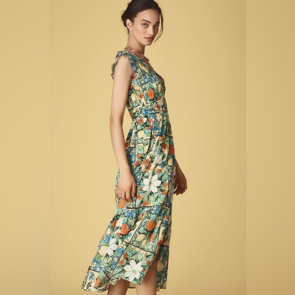 NWT Size S - Anthropologie The Peregrine Midi Dress 100% Cotton (NWT US$ 160) - Picture 5 of 16